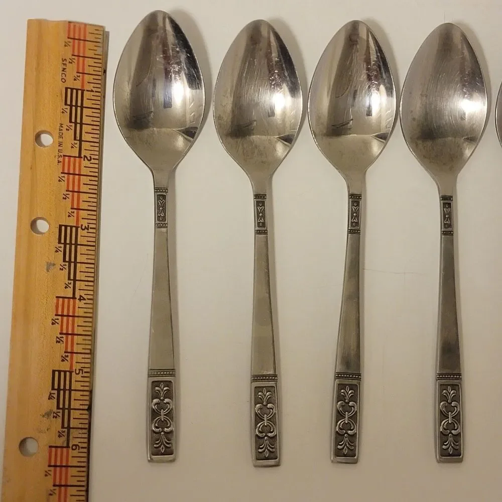 Set Of 6 Imperial Intl‎ IIC Stainless CORTINA Japan TEASPOONS 6 1/4
